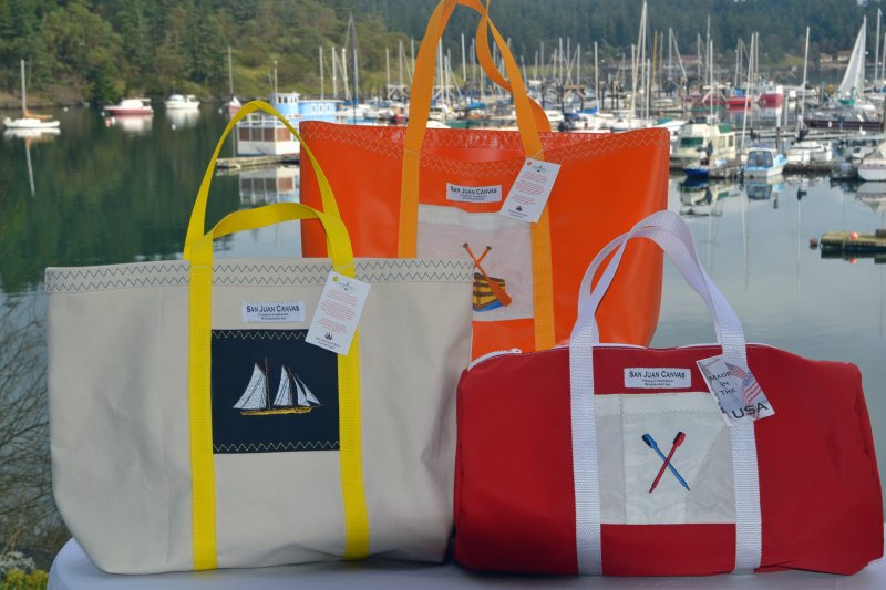 Sea Bags, Recycled Sail Cloth Custom Name Boat Tote